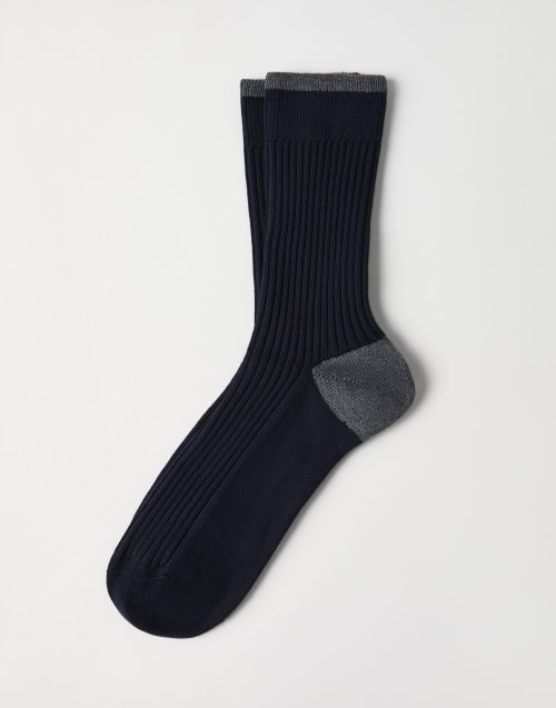 Cotton socks Navy Blue Man - Brunello Cucinelli