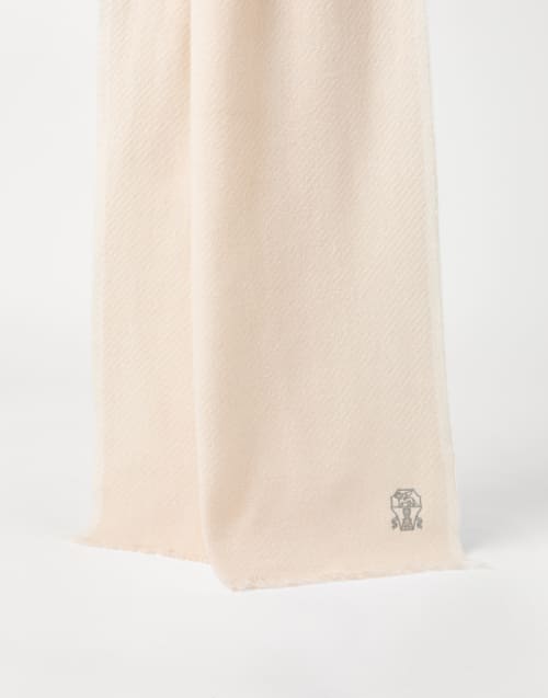 メンズ カシミア、シルク、コットン製スカーフ | Brunello Cucinelli
