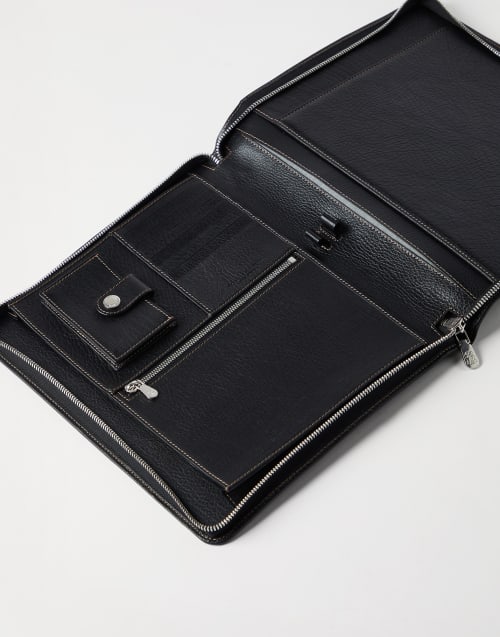 Porte-documents en veau Noir Homme - Brunello Cucinelli