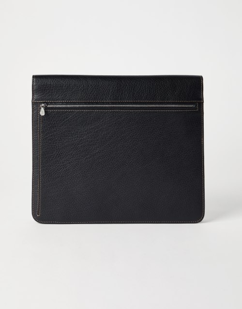 Porte-documents en veau Noir Homme - Brunello Cucinelli