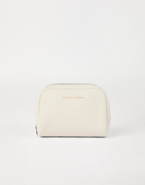 Calfskin beauty case Ivory Man - Brunello Cucinelli