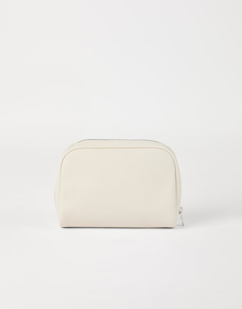 Calfskin beauty case Ivory Man - Brunello Cucinelli