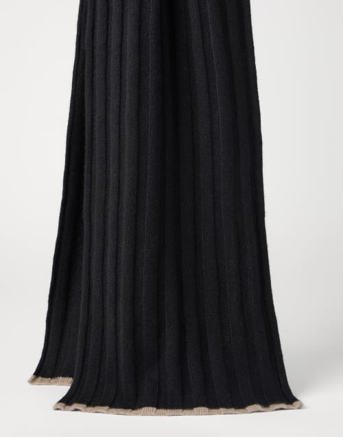 Sciarpa a coste Nero Uomo - Brunello Cucinelli