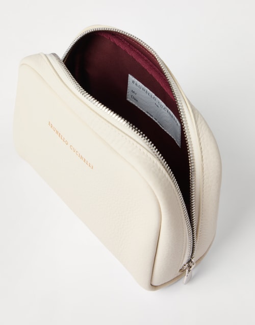 Calfskin beauty case Ivory Man - Brunello Cucinelli