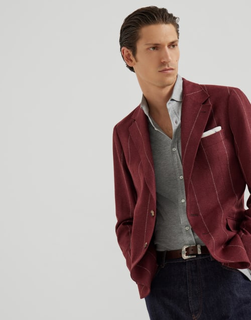 Lightweight jersey shirt Grey Man - Brunello Cucinelli