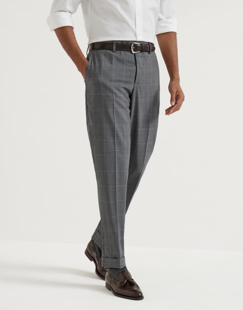 Virgin wool trousers Grey Man - Brunello Cucinelli