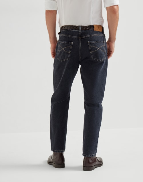 Five-Pocket-Hose in Leisure Fit Dunkelgrau Herren - Brunello Cucinelli