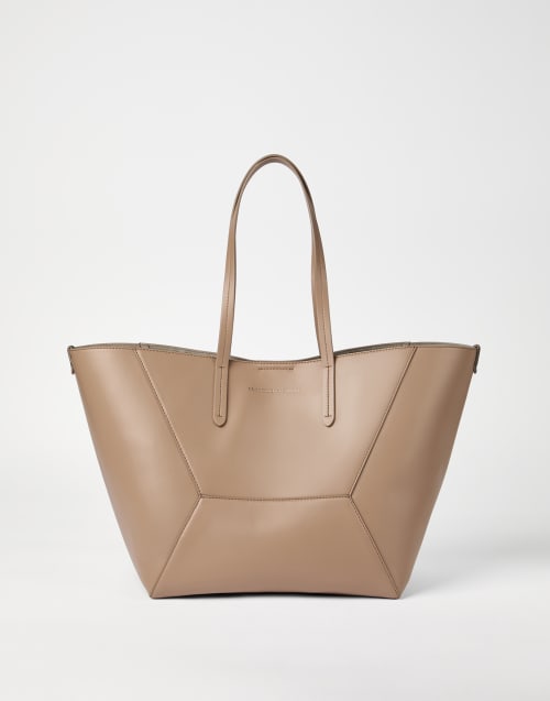 Calfskin BC Duo bag Hazelnut Woman - Brunello Cucinelli