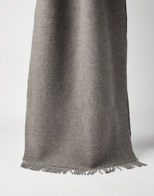 Strickschal mit Kapuze Grau Damen - Brunello Cucinelli