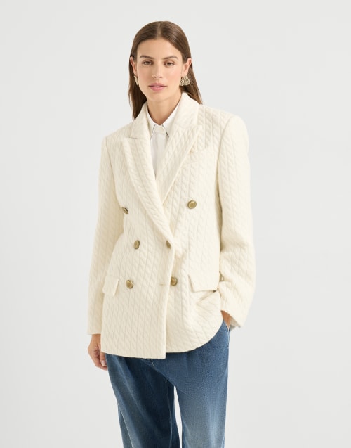 アウターその他 BRUNELLO CUCINELLI Woman Blazer White MD5767032 C058 Brunello Cucinelli Outlet: Jacket woman - White | Brunello