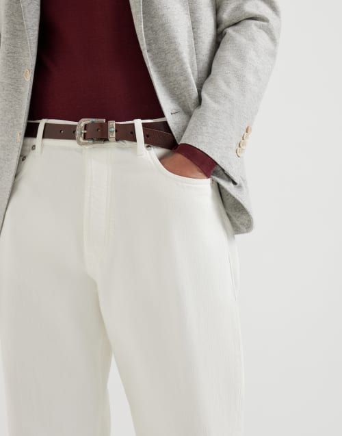 Iconic fit five-pocket trousers Snow Man - Brunello Cucinelli