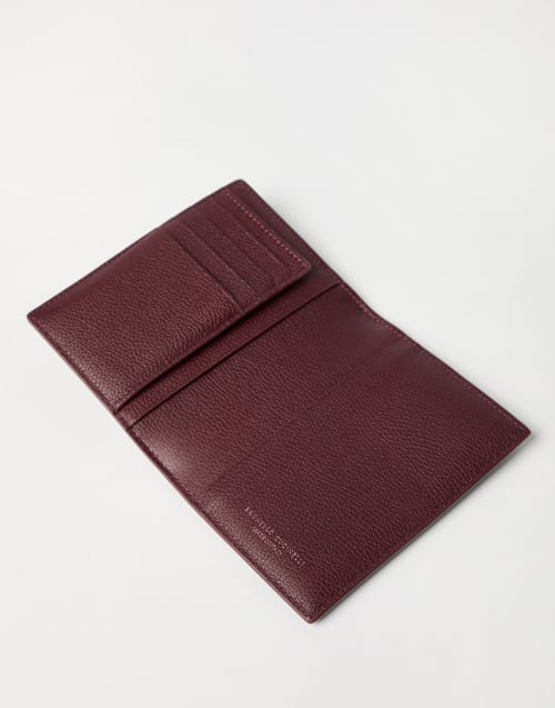 Leather passport holder Amaranth Woman - Brunello Cucinelli