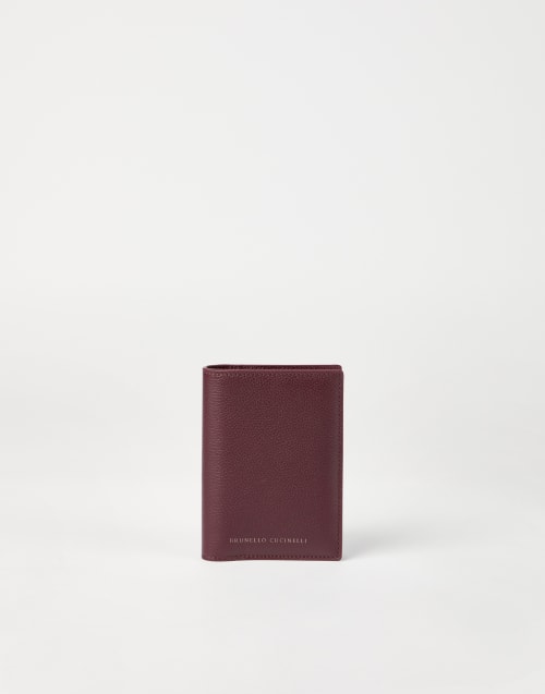 Leather passport holder Amaranth Woman - Brunello Cucinelli