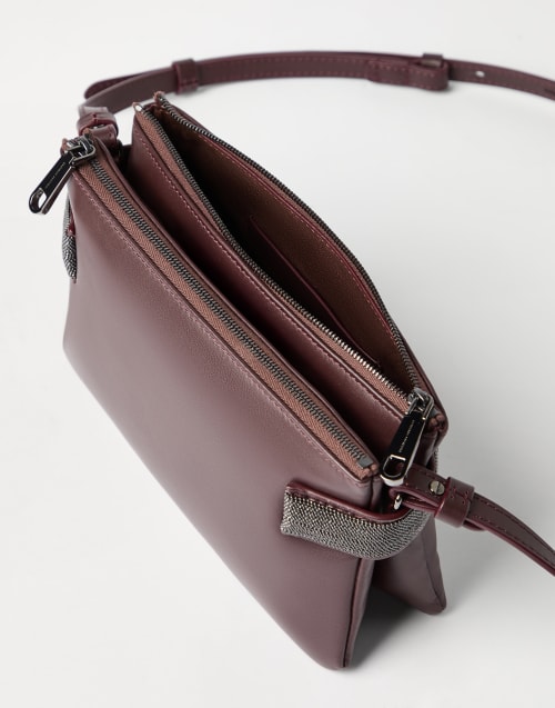 Essence mini shoulder bag Burgundy Woman - Brunello Cucinelli