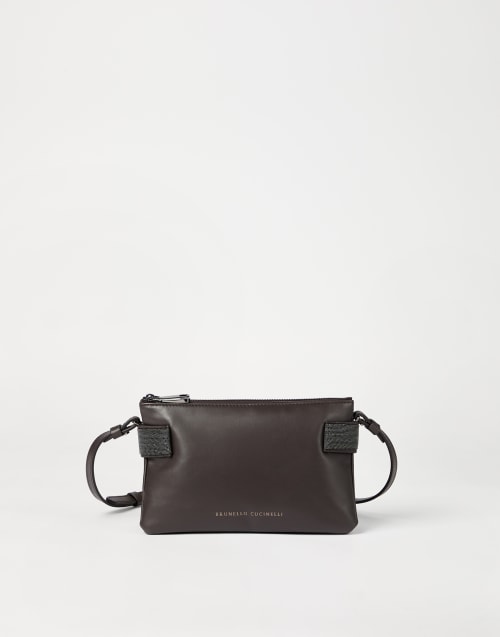 Mini sac à bandoulière Essence Brun Foncé Femme - Brunello Cucinelli