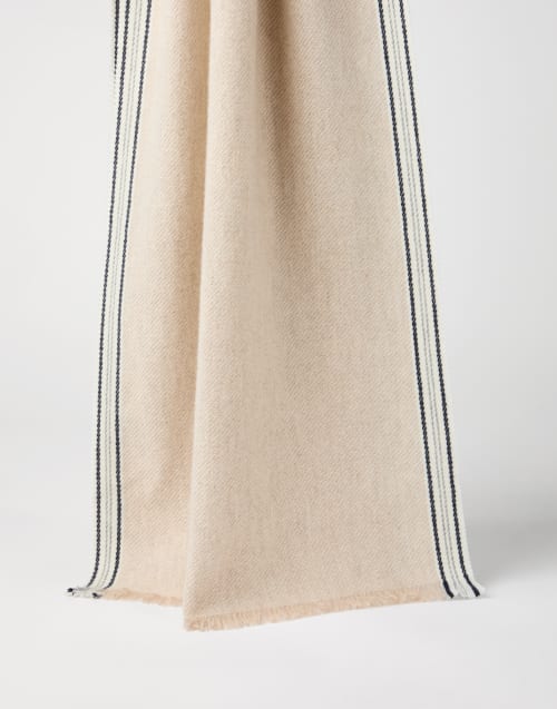 メンズ カシミア、シルク、コットン製スカーフ | Brunello Cucinelli