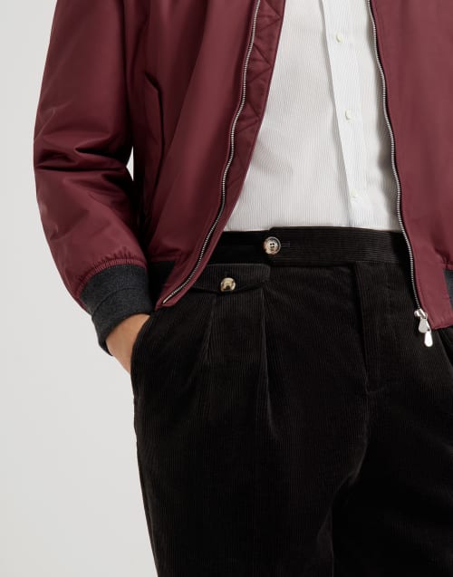 Pantalon à double pince et boucles Noir Homme - Brunello Cucinelli