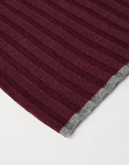 羊绒编织围巾 苋菜紫 男款 - Brunello Cucinelli