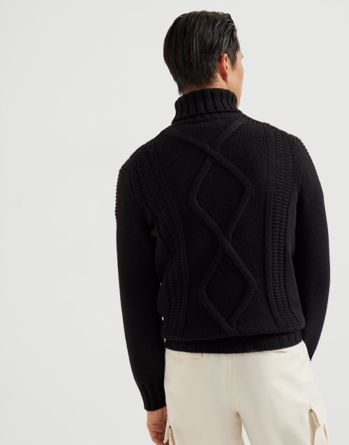 Pull en cachemire Piuma Noir Homme - Brunello Cucinelli