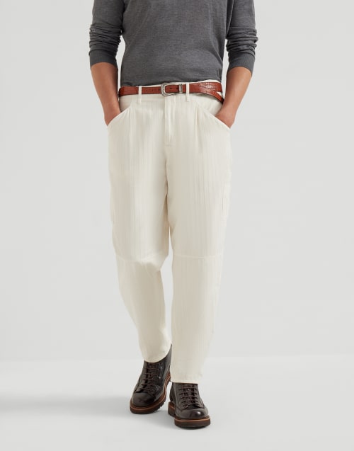 Chevron trousers Panama Man - Brunello Cucinelli