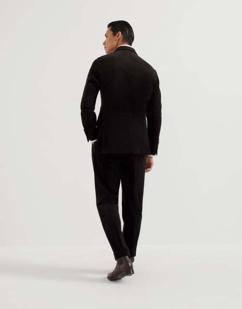 灯芯绒西装套装 黑色 男款 - Brunello Cucinelli