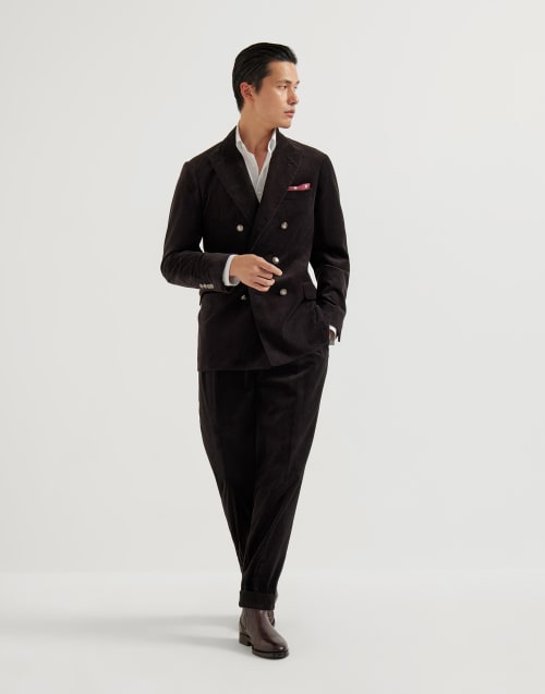Corduroy suit Black Man - Brunello Cucinelli