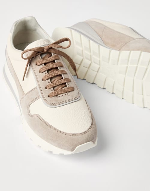 Calfskin and suede runners Buff Man - Brunello Cucinelli