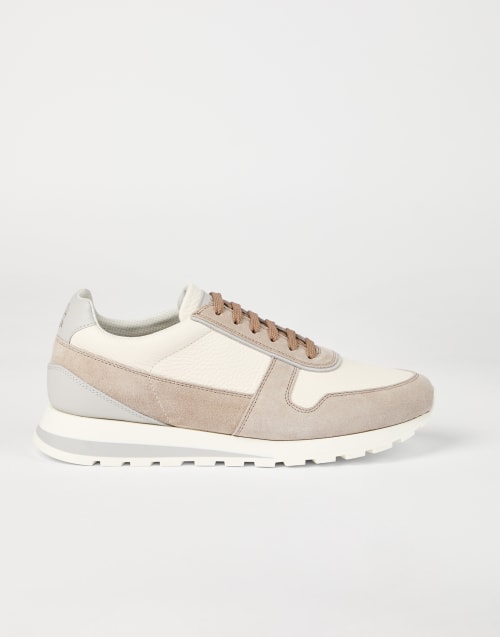 Calfskin and suede runners Buff Man - Brunello Cucinelli