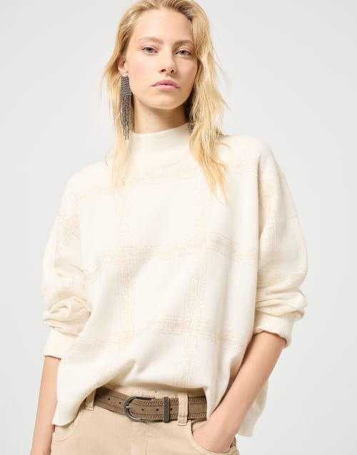 Pull Dazzling Embroidery Panama Femme - Brunello Cucinelli