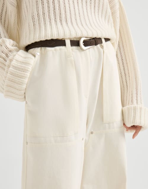 Utility track trousers Panama Woman - Brunello Cucinelli