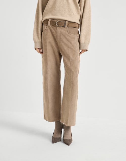 Pantalon Contemporary Square Beige Femme - Brunello Cucinelli
