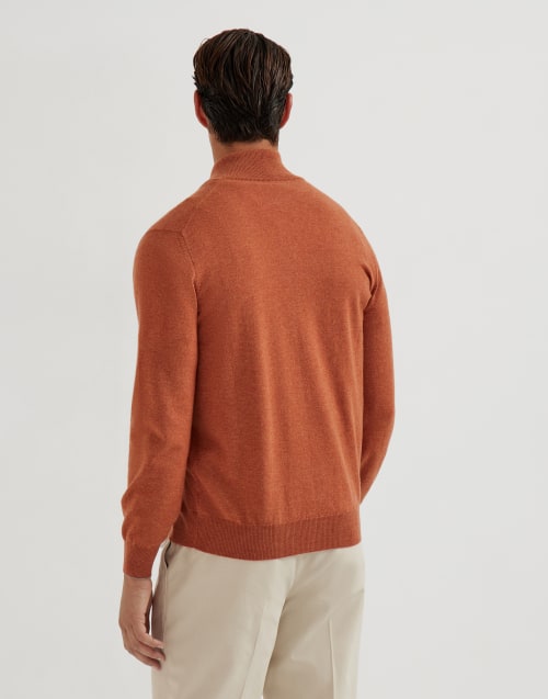 Cardigan mit Reißverschluss Orange Herren - Brunello Cucinelli