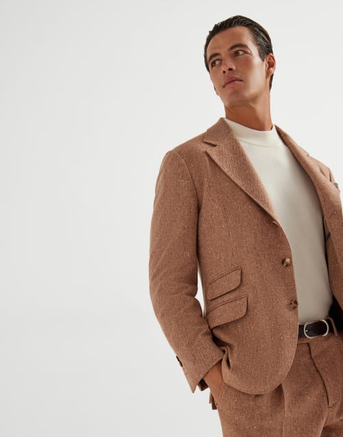 Deconstructed Cavallo blazer Light Brown Man - Brunello Cucinelli
