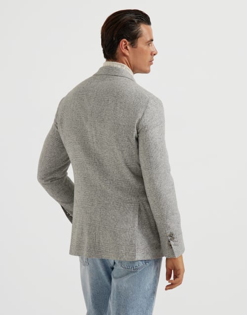 Prince of Wales deconstructed blazer Light Grey Man - Brunello Cucinelli