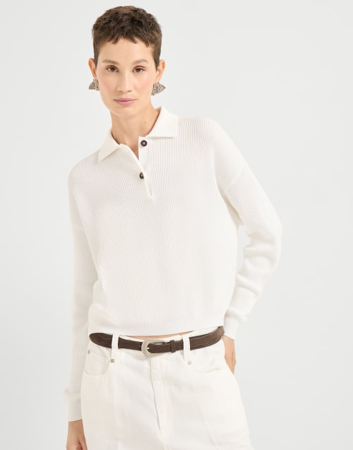 Polo-style sweater Panama Woman - Brunello Cucinelli