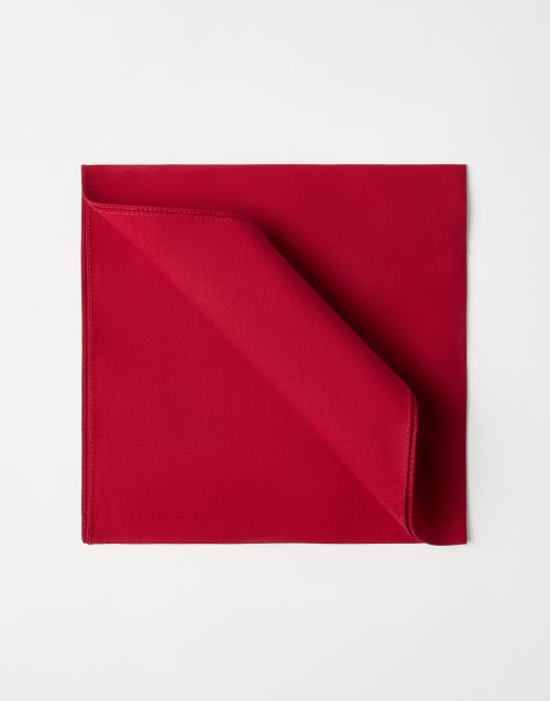 Cotton pocket square Red Man - Brunello Cucinelli