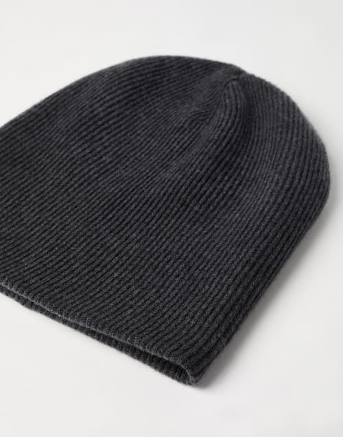 Knit beanie Lignite Grey Woman - Brunello Cucinelli