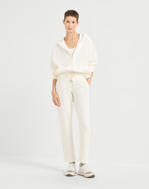 Lightweight French terry sweatshirt Natural Woman - Brunello Cucinelli