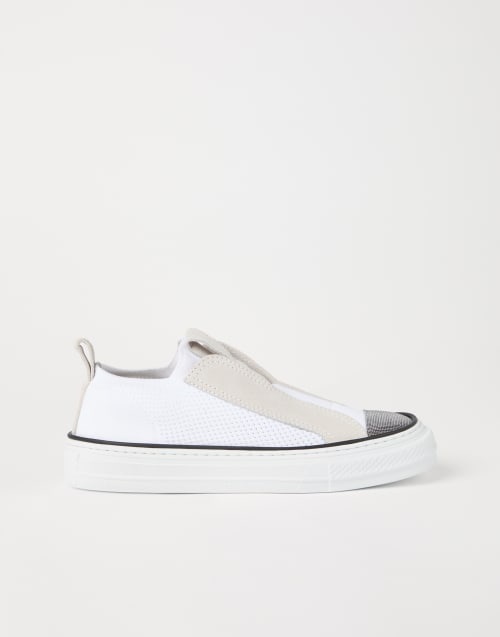 Sneakers ornée de Monile Blanc Femme - Brunello Cucinelli