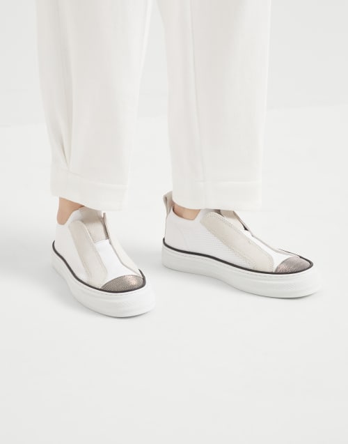 Sneakers ornée de Monile Blanc Femme - Brunello Cucinelli