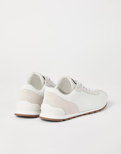 Suede and calfskin runners White Woman - Brunello Cucinelli