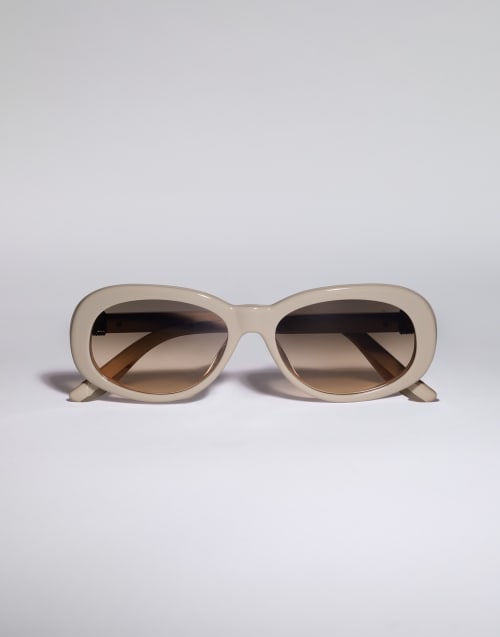 Lunettes de soleil Claire en acétate Beige Lunettes - Brunello Cucinelli