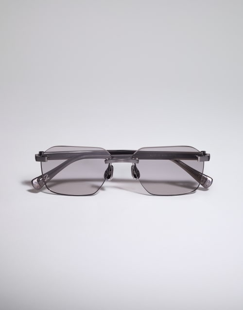Brille Tyler aus Titan Anthrazit Brillen - Brunello Cucinelli