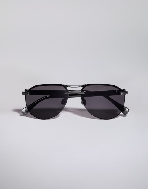 Carlito B. titanium sunglasses Matte Gray Eyewear - Brunello Cucinelli