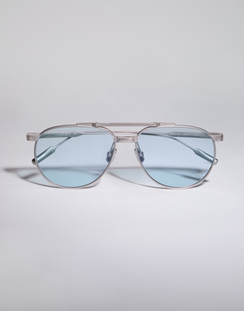 Sunglasses with photochromic lenses Satin Silver Eyewear - Brunello Cucinelli