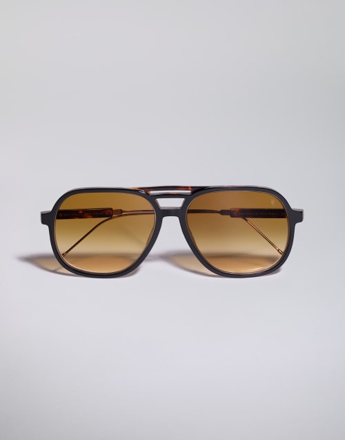 18k gold-plated sunglasses Black Eyewear - Brunello Cucinelli