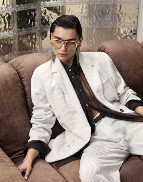 Rectangular acetate sunglasses Panama / Havana Eyewear - Brunello Cucinelli