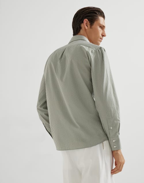 Spread collar shirt Khaki Man - Brunello Cucinelli