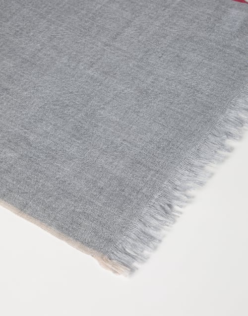 Schal mit Webkante Grau Herren - Brunello Cucinelli