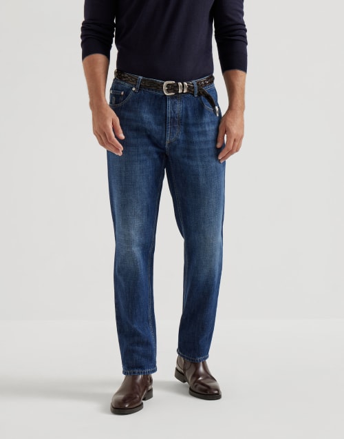 BRUNELLO CUCINELLI モニーレ装飾 カットオフ デニムパンツ メンズ ジーンズ - ラグジュアリーなデニムコレクション